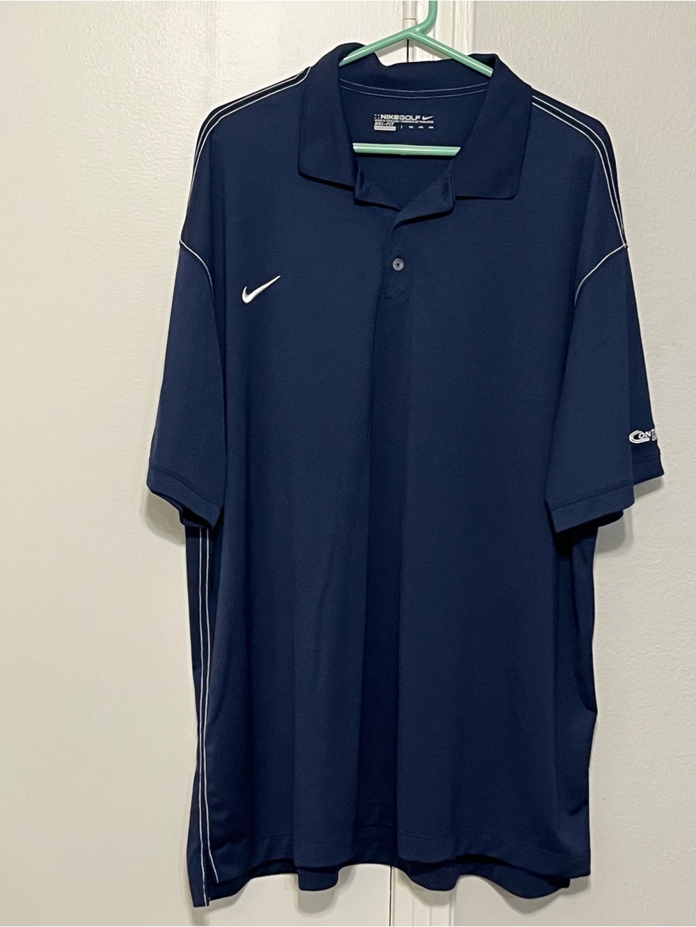 Nike Golf Dri-FIT Men's 4XL Navy Solid Knit Polo Shirt Short Sleeve Logo